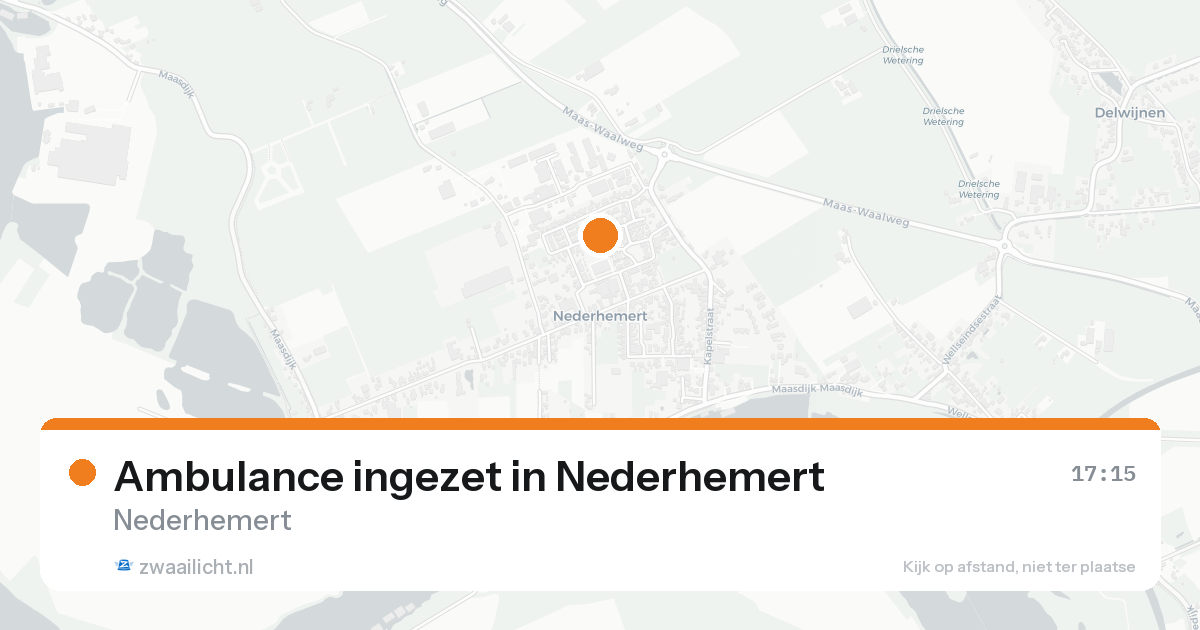 Ambulance ingezet in Nederhemert — 8 aug 2026