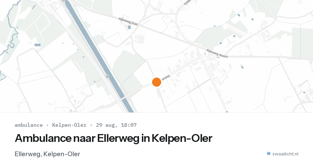 Ambulance naar Ellerweg in Kelpen-Oler — 29 aug 2026
