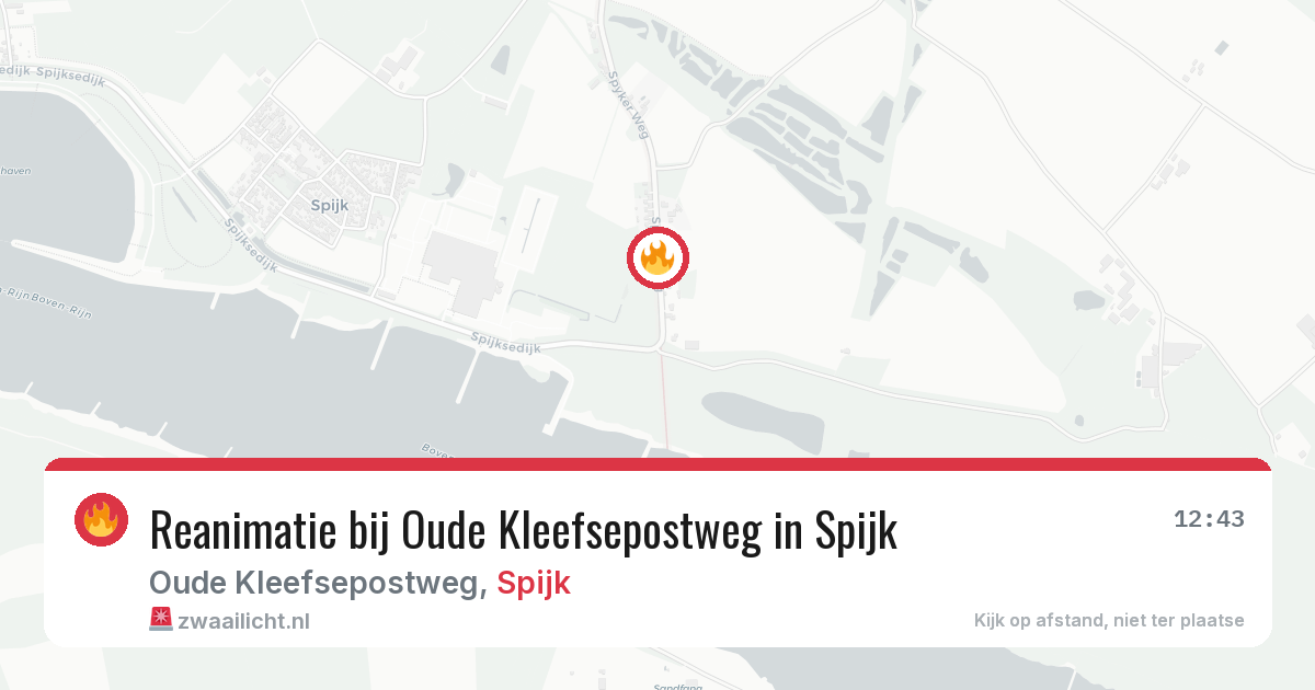 Reanimatie bij Oude Kleefsepostweg in Spijk — 30 jun 2026