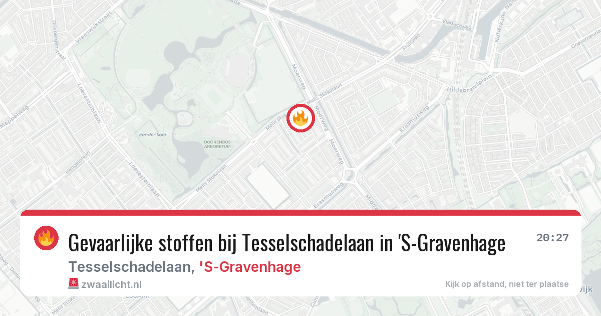 Gevaarlijke stoffen bij Tesselschadelaan in 'S-Gravenhage — 27 jul 2026