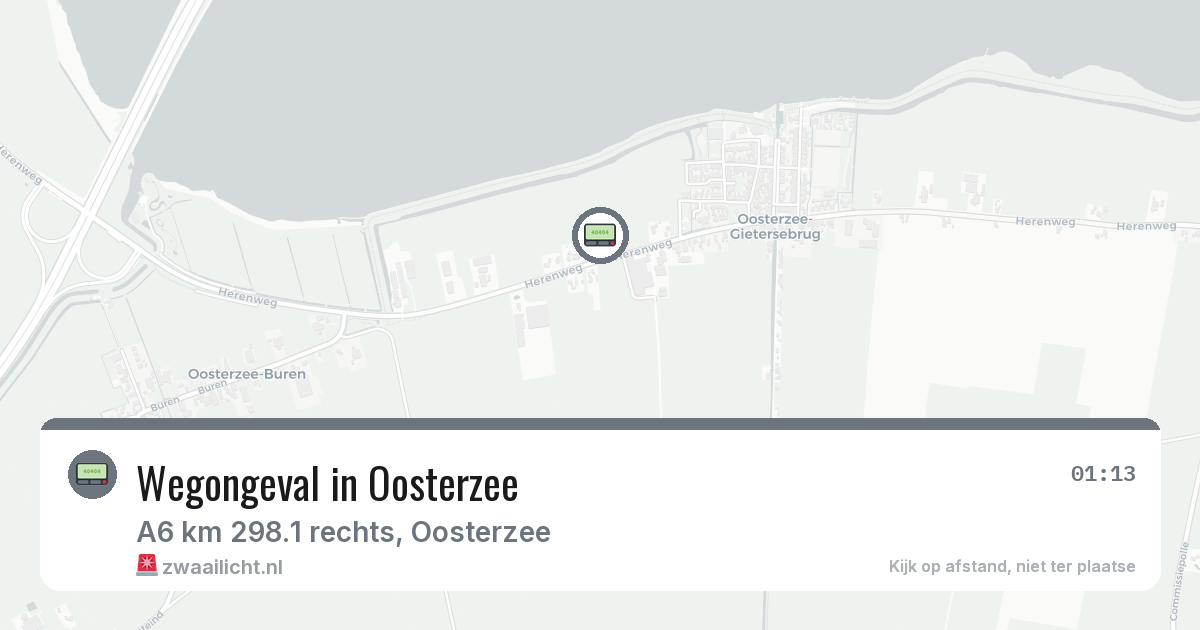 Wegongeval in Oosterzee — 6 mrt 2026