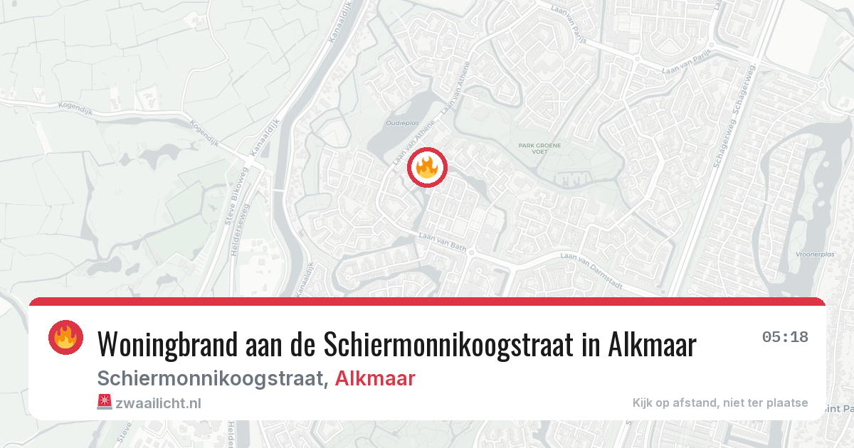 Woningbrand aan de Schiermonnikoogstraat in Alkmaar — 26 jul 2026
