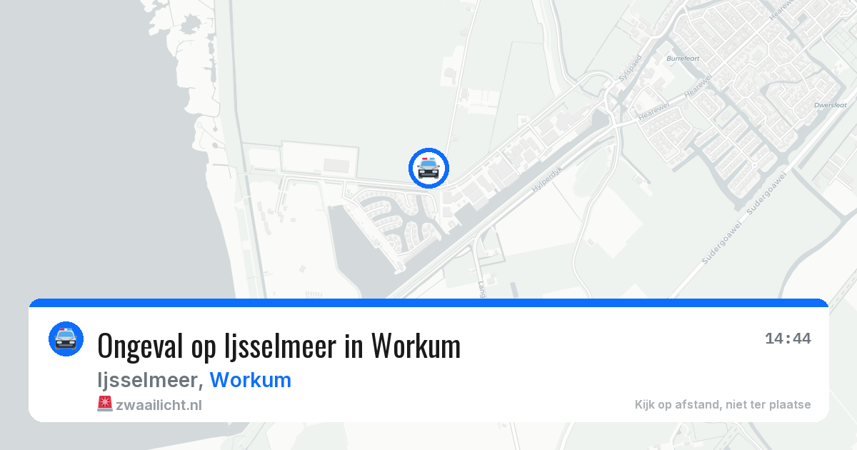 Ongeval op Ijsselmeer in Workum — 14 jun 2026