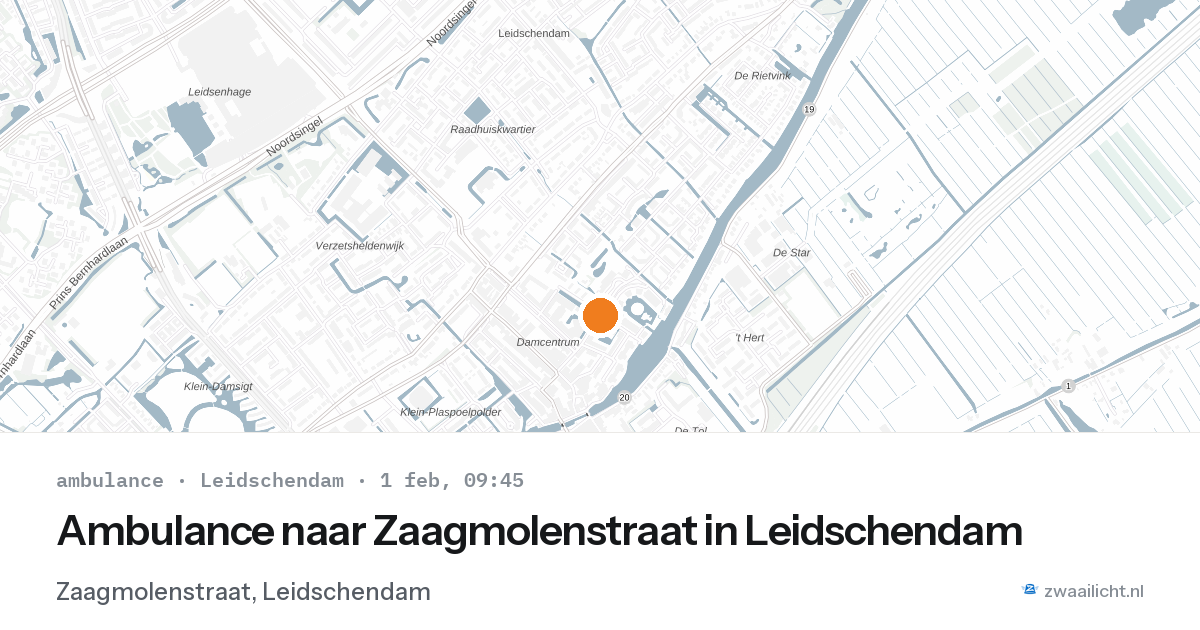 Ambulance naar Zaagmolenstraat in Leidschendam — 1 feb 2026