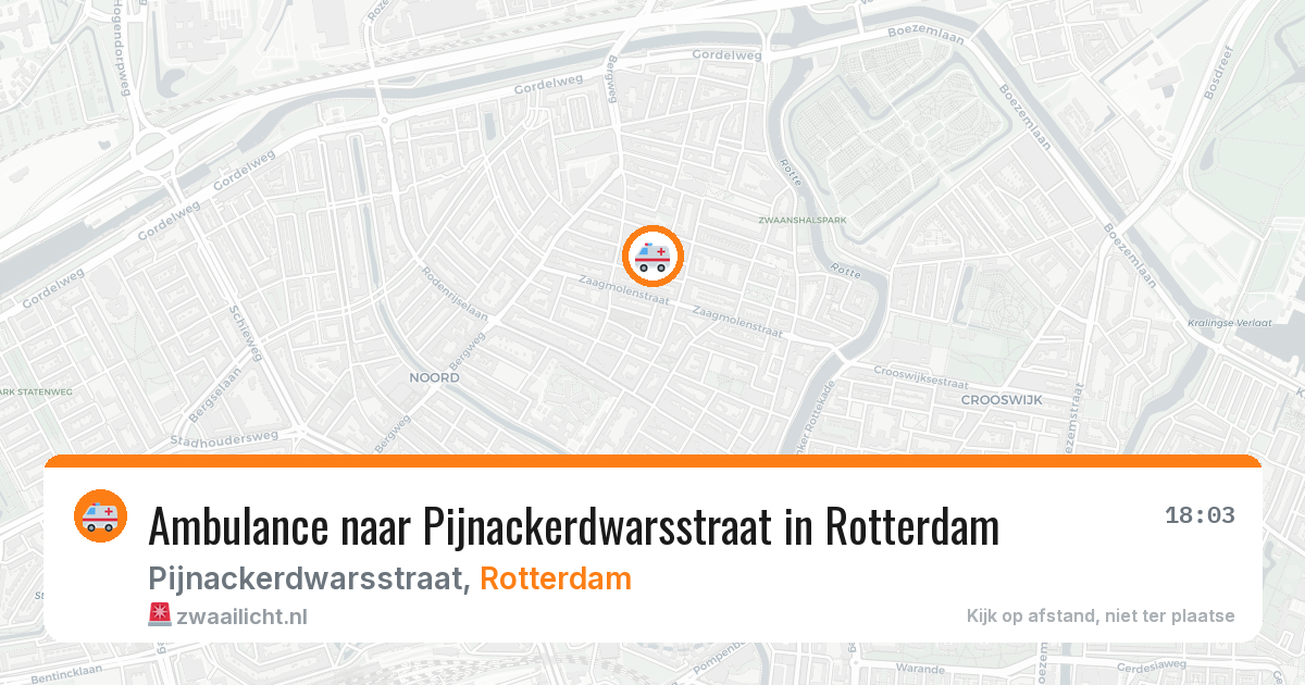 Ambulance naar Pijnackerdwarsstraat in Rotterdam — 1 jul 2026