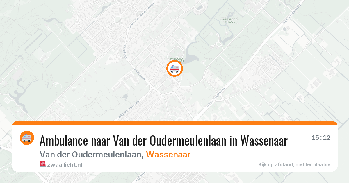 Ambulance naar Van der Oudermeulenlaan in Wassenaar — 9 jul 2026