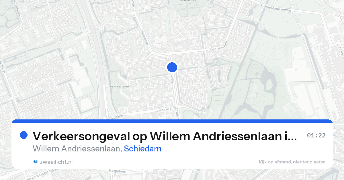 Verkeersongeval op Willem Andriessenlaan in Schiedam — 19 aug 2026