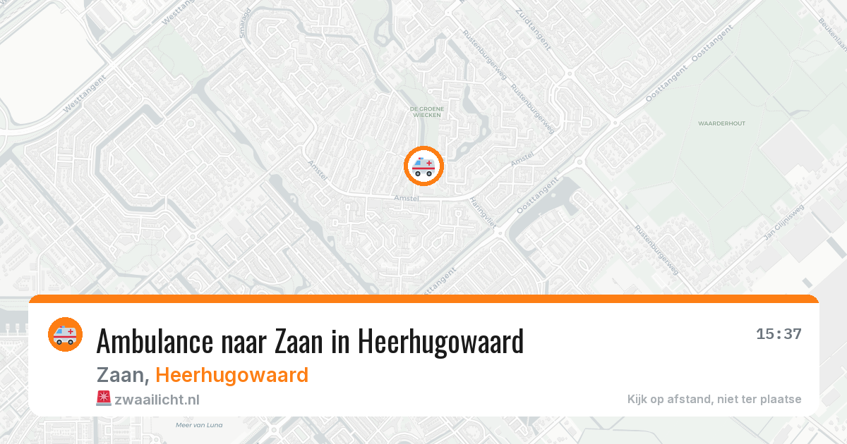Ambulance naar Zaan in Heerhugowaard — 13 mei 2026