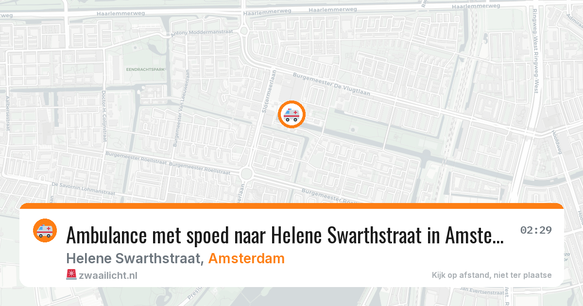 Ambulance met spoed naar Helene Swarthstraat in Amsterdam — 27 apr 2026