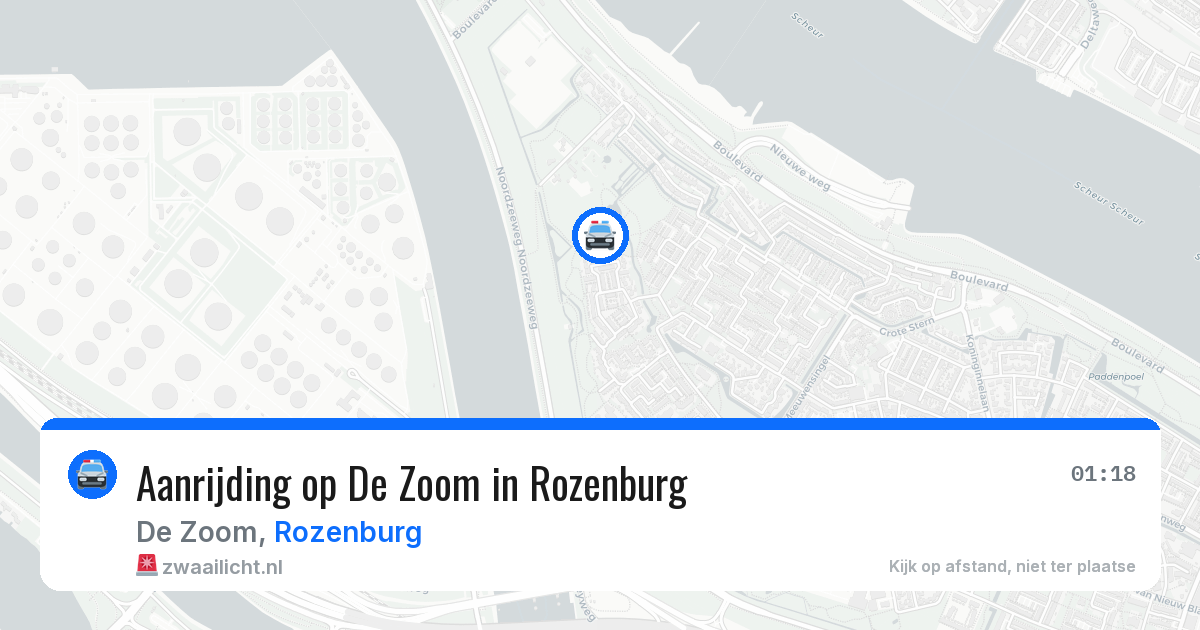 Aanrijding op De Zoom in Rozenburg — 22 jun 2026