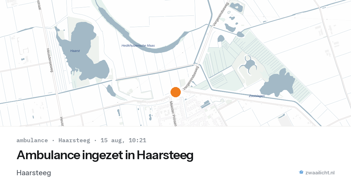 Ambulance ingezet in Haarsteeg — 15 aug 2026