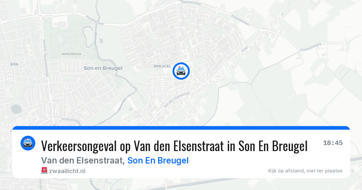 Verkeersongeval op Van den Elsenstraat in Son En Breugel — 16 jun 2026