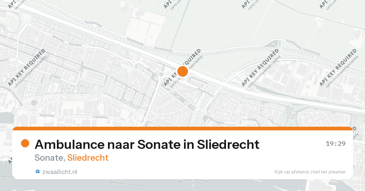 Ambulance naar Sonate in Sliedrecht — 18 jun 2026