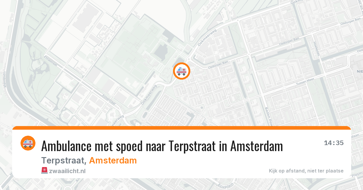 Ambulance met spoed naar Terpstraat in Amsterdam — 11 jun 2026