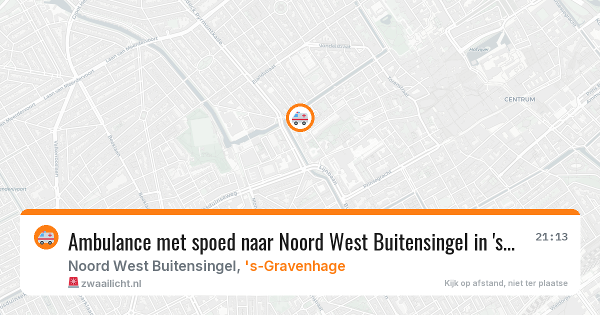 Ambulance met spoed naar Noord West Buitensingel in 's-Gravenhage — 23 mrt 2026