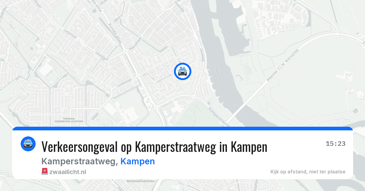 Verkeersongeval op Kamperstraatweg in Kampen — 25 jun 2026