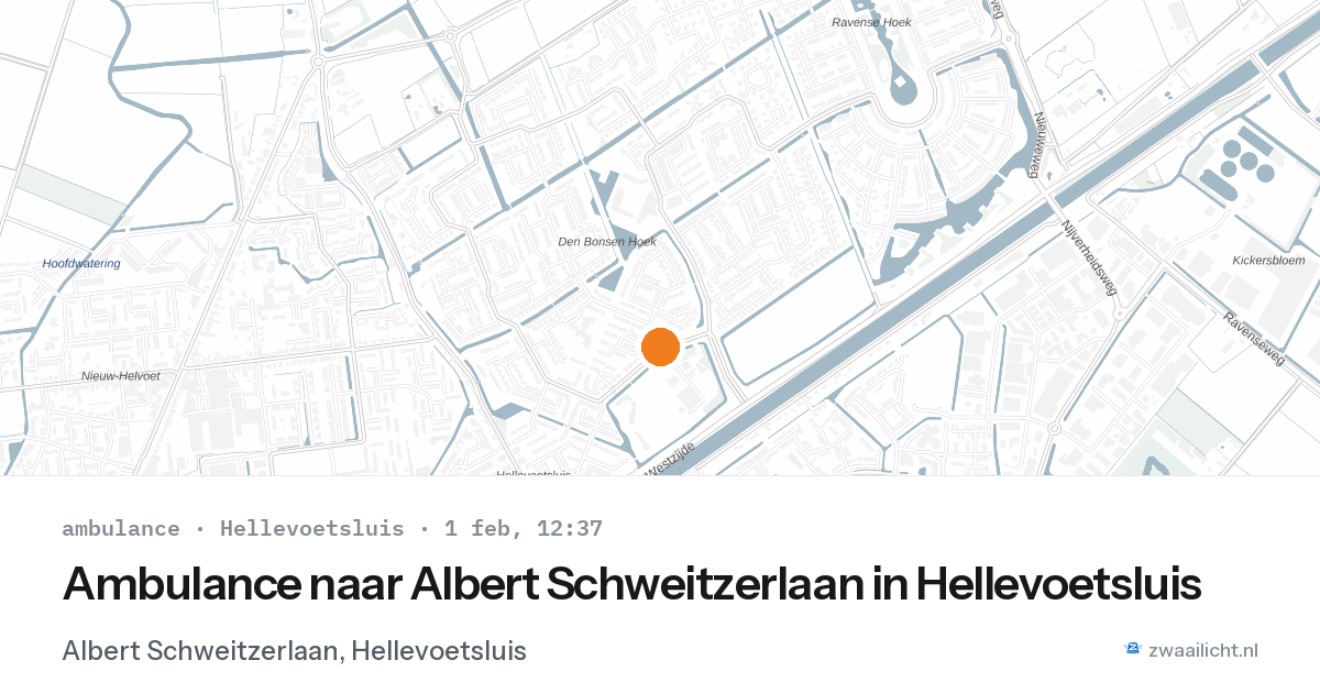 Ambulance naar Albert Schweitzerlaan in Hellevoetsluis — 1 feb 2026