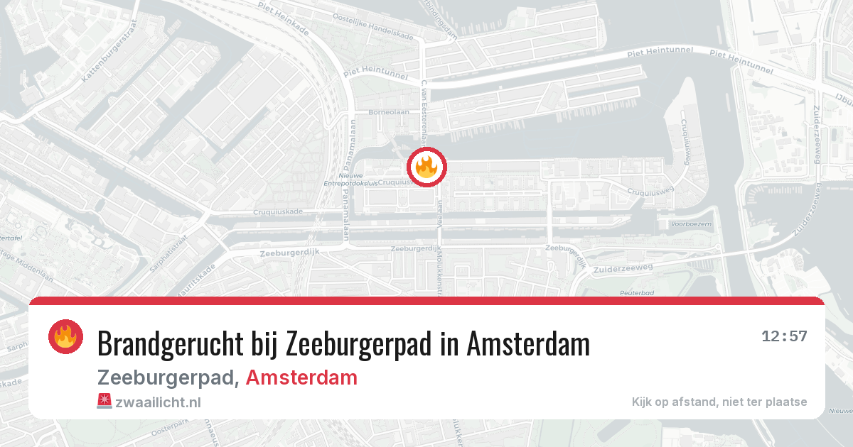 Brandgerucht bij Zeeburgerpad in Amsterdam — 31 mrt 2026
