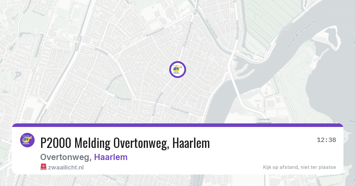 P2000 Melding Overtonweg, Haarlem — 5 feb 2026