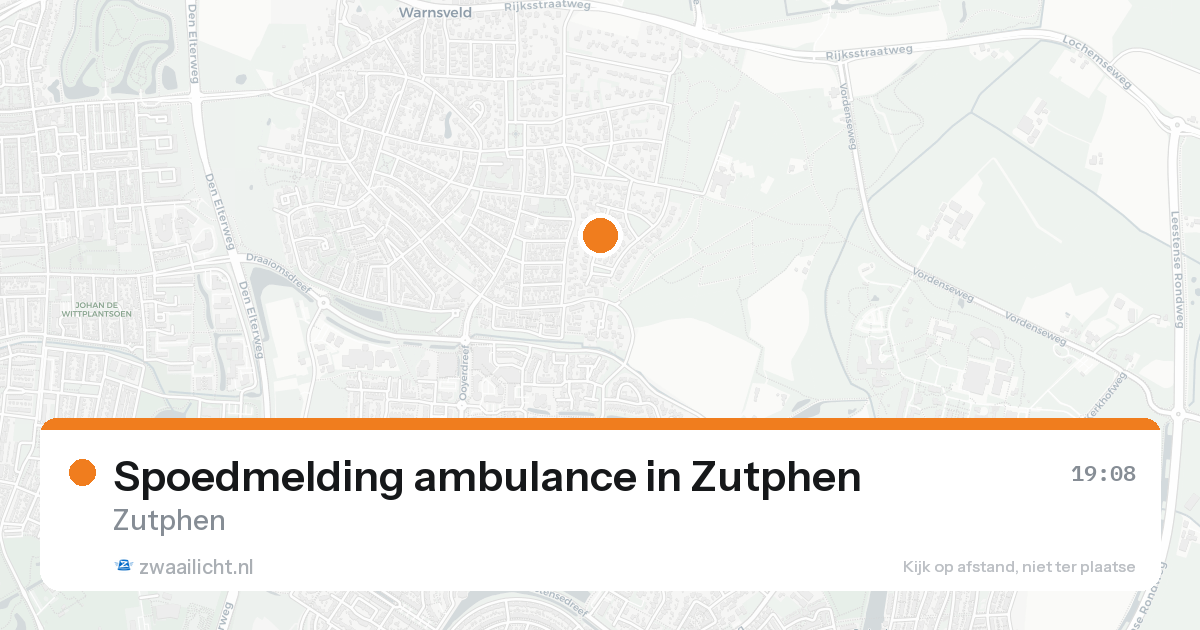 Spoedmelding ambulance in Zutphen — 15 aug 2026