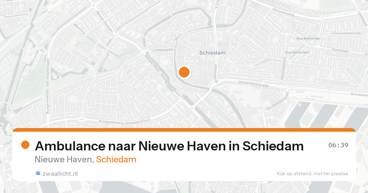 Ambulance naar Nieuwe Haven in Schiedam — 8 feb 2026