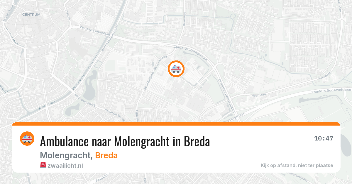 Ambulance naar Molengracht in Breda — 14 jun 2026