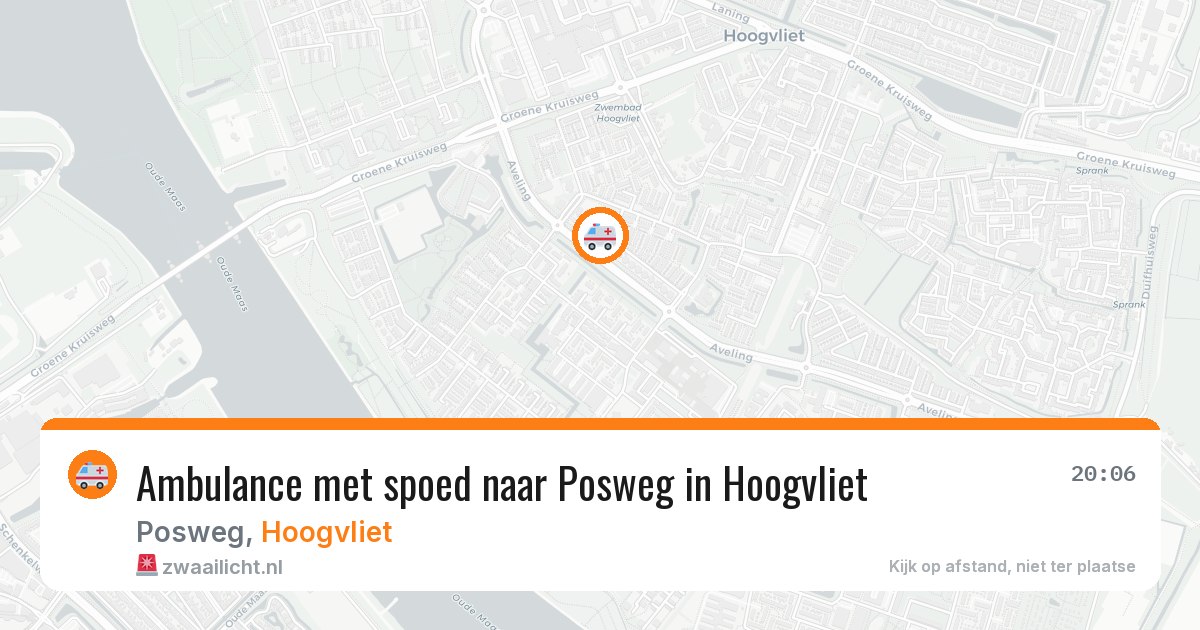 Ambulance met spoed naar Posweg in Hoogvliet — 19 mrt 2026