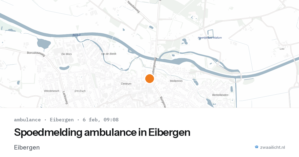 Spoedmelding ambulance in Eibergen — 6 feb 2026