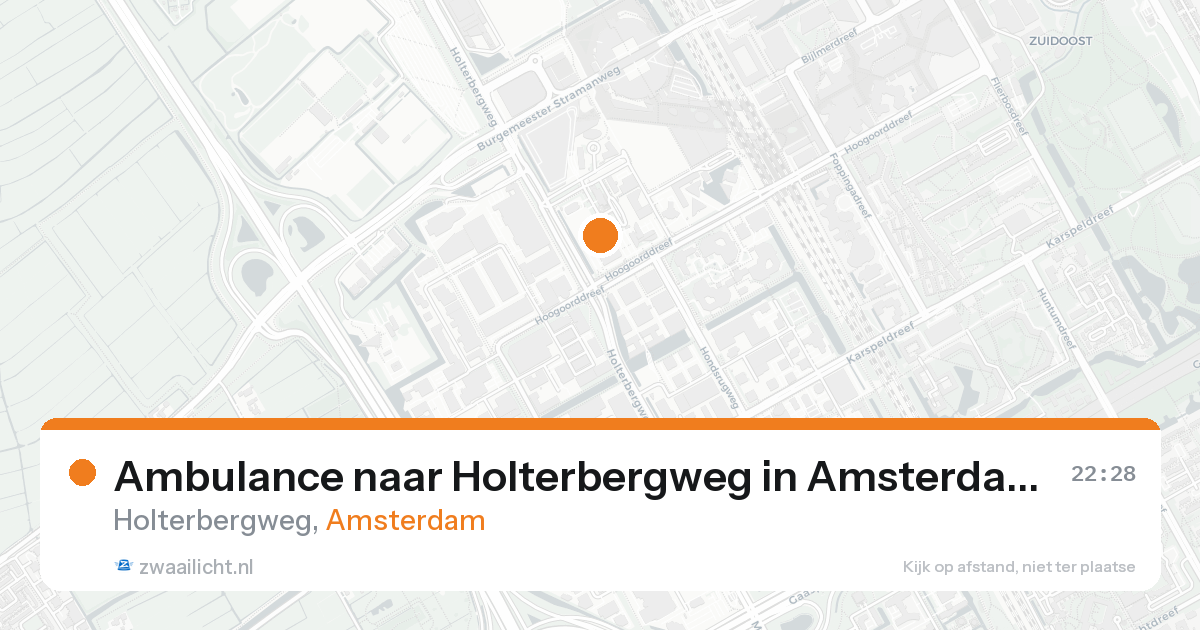 Ambulance naar Holterbergweg in Amsterdam — 23 aug 2026