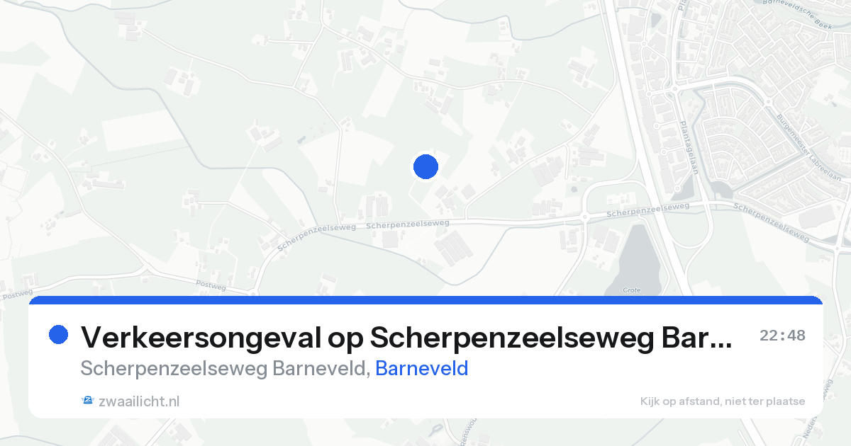 Verkeersongeval op Scherpenzeelseweg Barneveld in Barneveld — 20 aug 2026