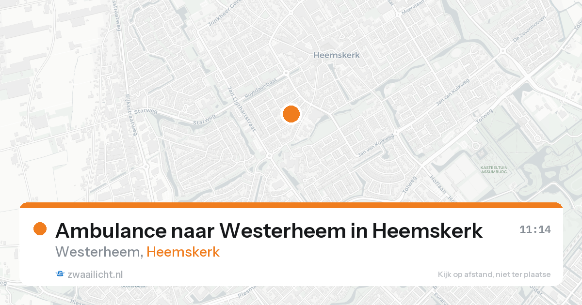 Ambulance naar Westerheem in Heemskerk — 20 aug 2026