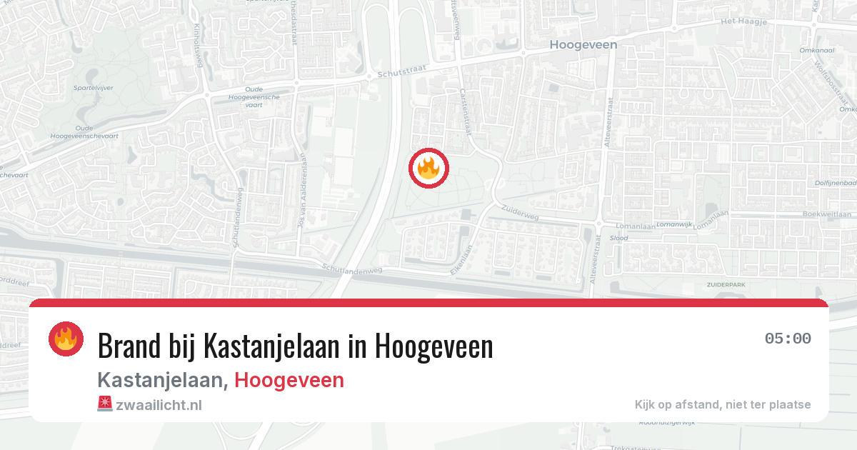 Brand bij Kastanjelaan in Hoogeveen — 22 jun 2026