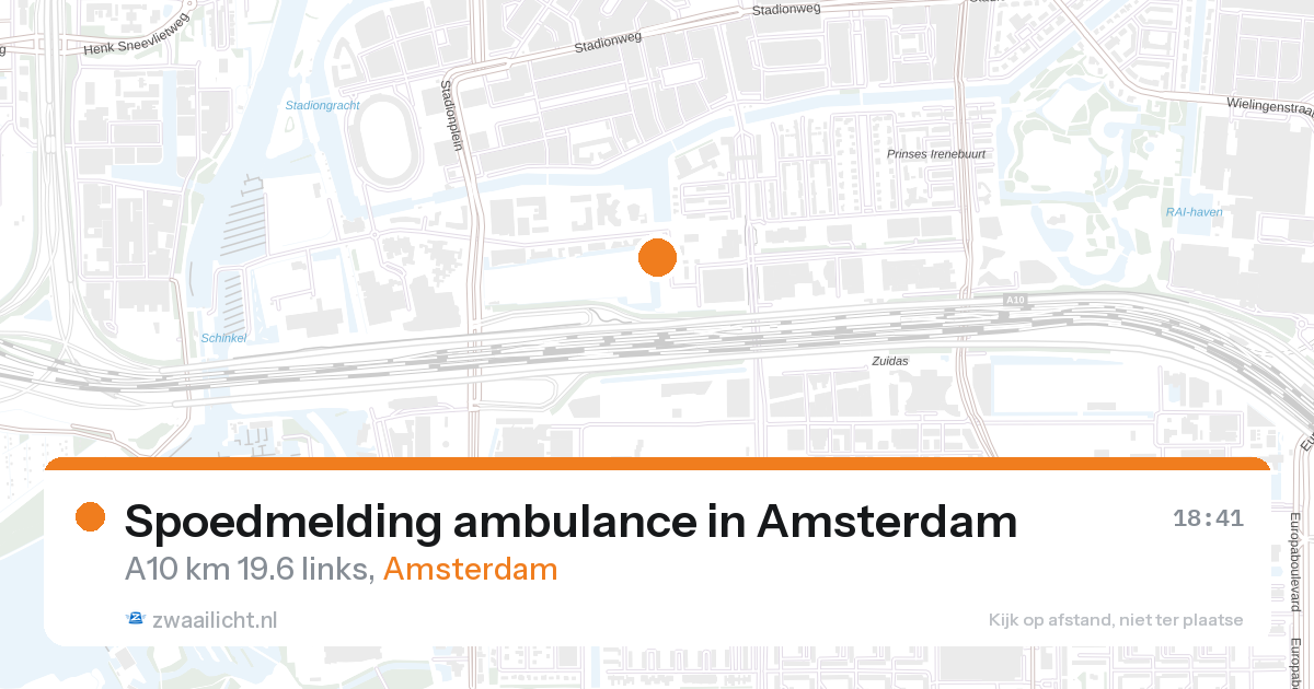 Spoedmelding ambulance in Amsterdam — 27 aug 2026