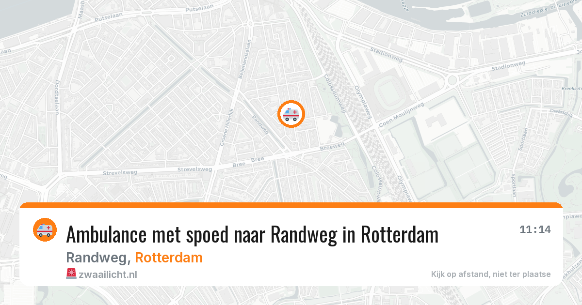 Ambulance met spoed naar Randweg in Rotterdam — 29 mei 2026