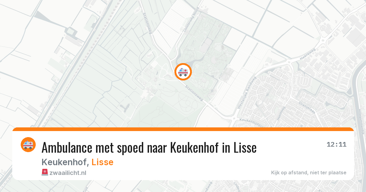 Ambulance met spoed naar Keukenhof in Lisse — 28 apr 2026