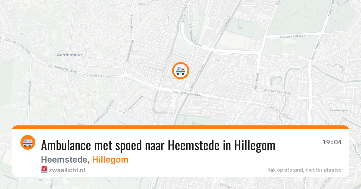Ambulance met spoed naar Heemstede in Hillegom — 3 jul 2026