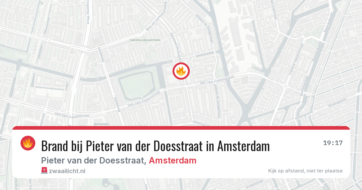Brand bij Pieter van der Doesstraat in Amsterdam — 4 jul 2026