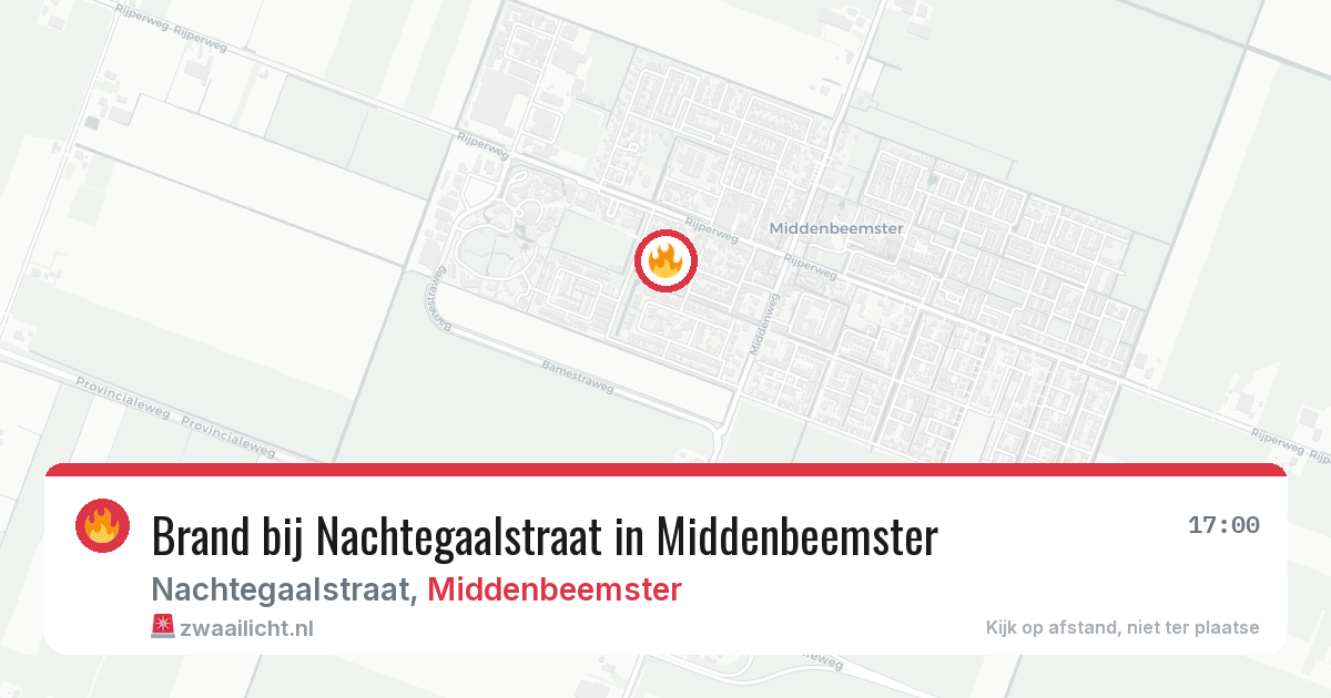 Brand bij Nachtegaalstraat in Middenbeemster — 13 mei 2026