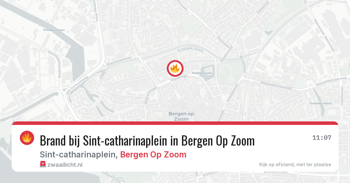Brand bij Sint-catharinaplein in Bergen Op Zoom — 5 jul 2026