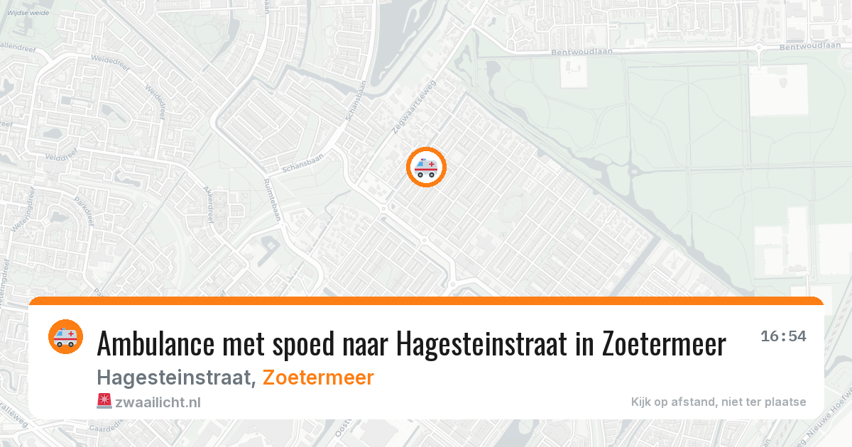 Ambulance met spoed naar Hagesteinstraat in Zoetermeer — 14 jun 2026