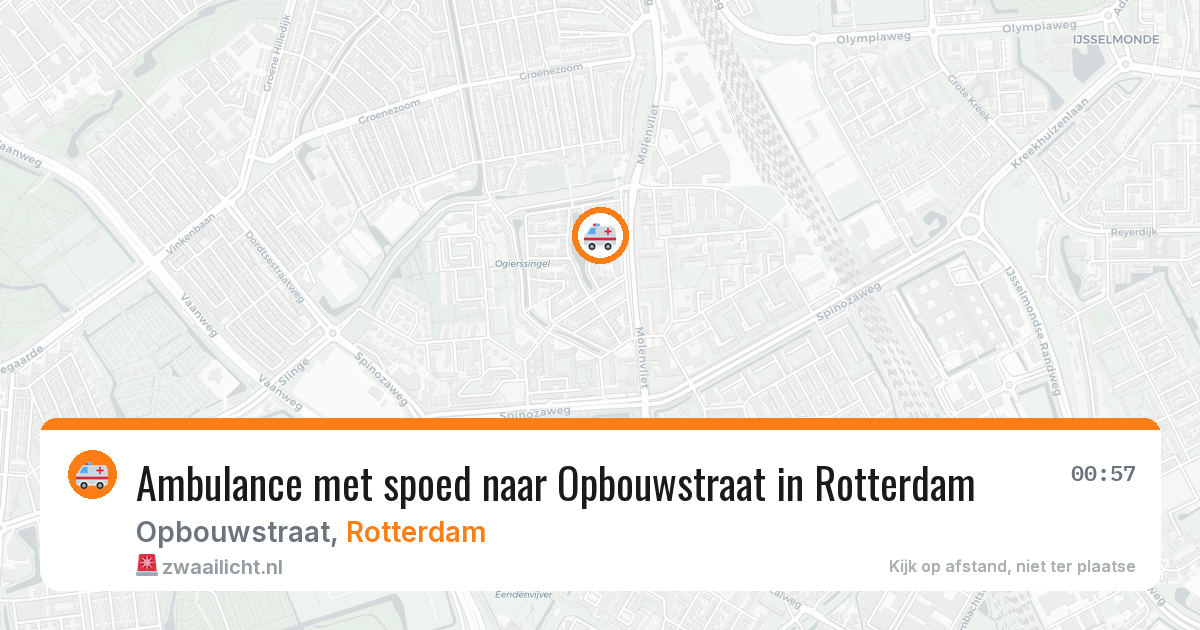 Ambulance met spoed naar Opbouwstraat in Rotterdam — 28 jun 2026