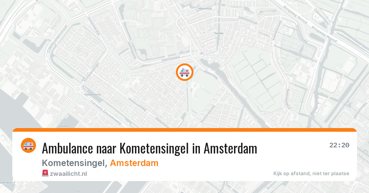 Ambulance naar Kometensingel in Amsterdam — 31 jul 2026