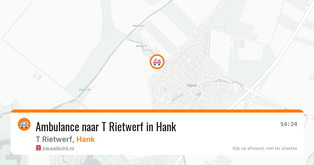 Ambulance naar T Rietwerf in Hank — 17 mrt 2026