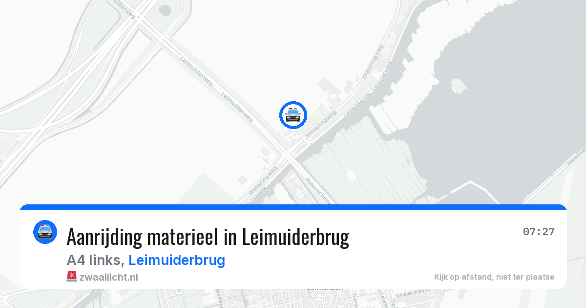 Aanrijding materieel in Leimuiderbrug — 29 apr 2026