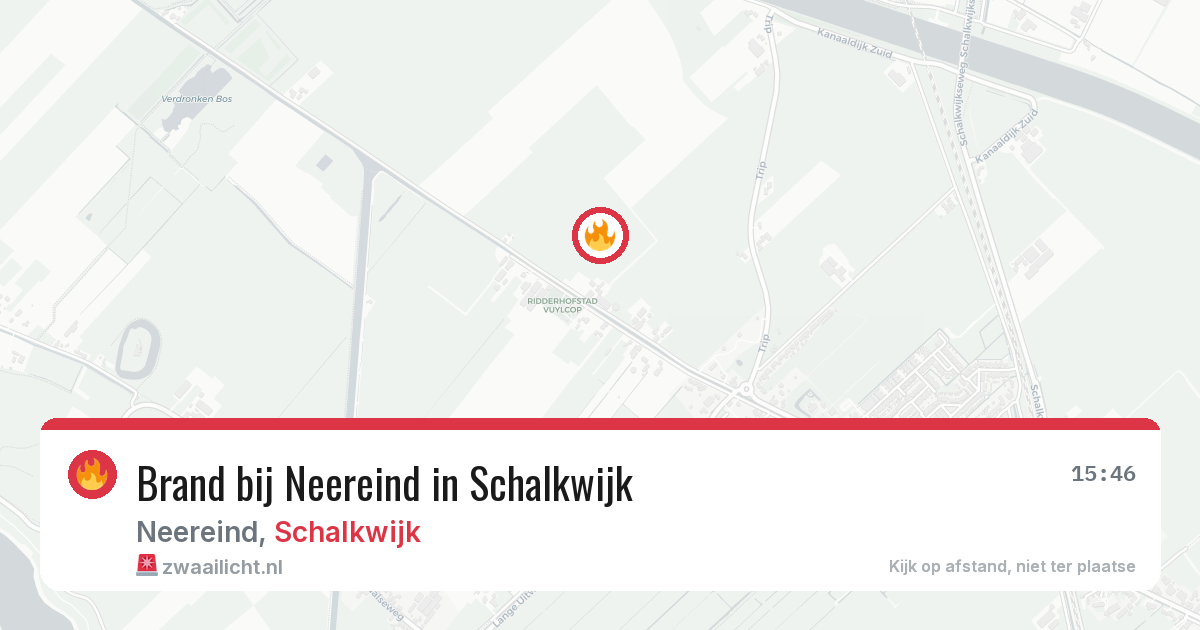 Brand bij Neereind in Schalkwijk — 23 jan 2026