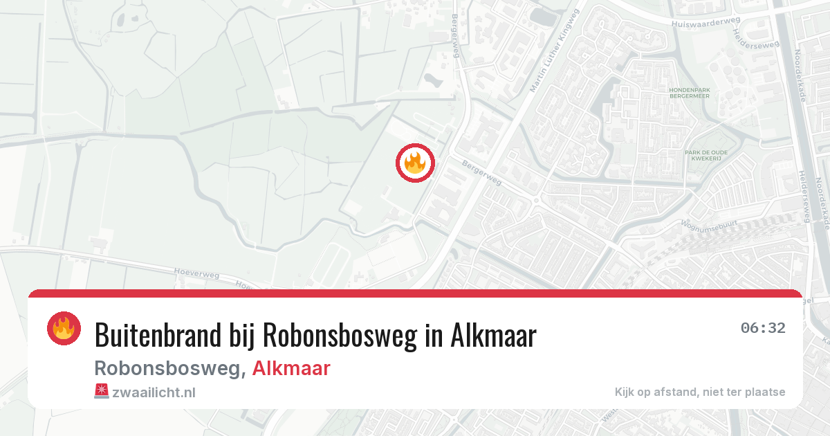 Buitenbrand bij Robonsbosweg in Alkmaar — 31 jul 2026