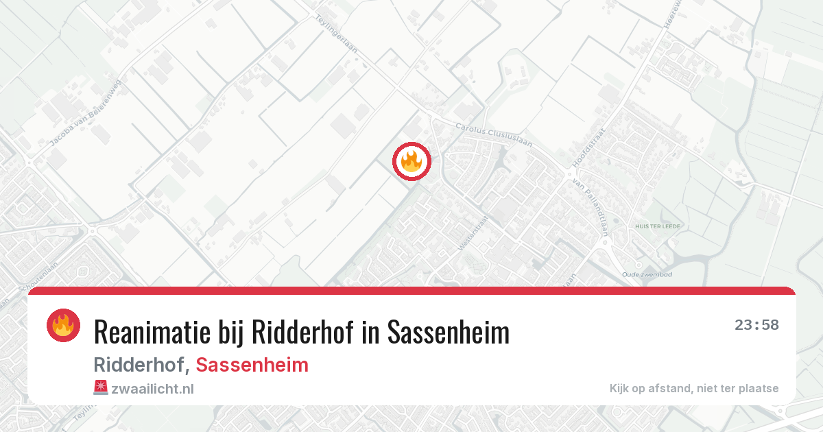 Reanimatie bij Ridderhof in Sassenheim — 28 jan 2026