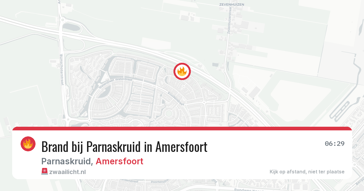 Brand bij Parnaskruid in Amersfoort — 29 mrt 2026