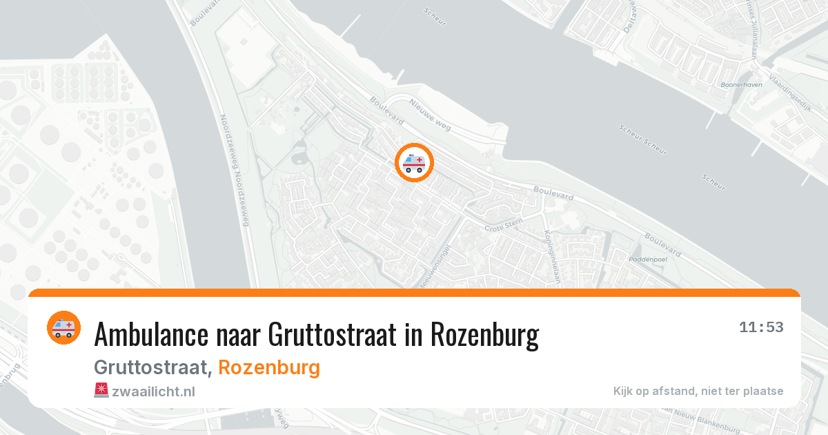 Ambulance naar Gruttostraat in Rozenburg — 23 mei 2026