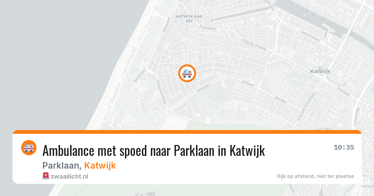 Ambulance met spoed naar Parklaan in Katwijk — 12 jun 2026